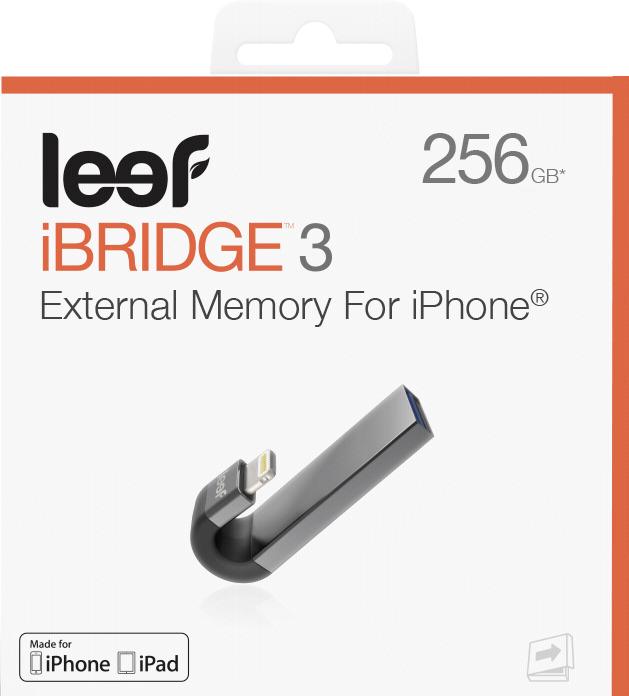 Produktbild leef iBridge 3 black 256GB USB 3.0 auf Lightning (256 GB)