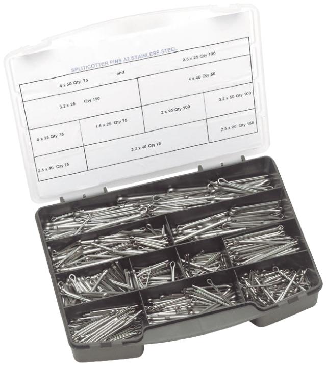 Actual product image RS PRO Split pins assortment stainless steel