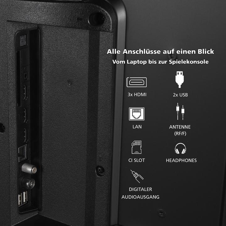 Produktbild Toshiba 43UV3463DAW (108 cm (43 Zoll), schwarz, UltraHD/4K, Triple Tuner, SmartTV, VIDAA) (43", LED)