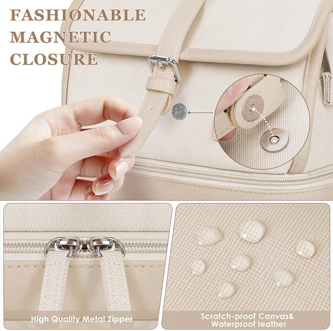 Actual product image Only-Bags.Store Nylon travel make-up bag with large opening, waterproof and dustproof cosmetics case with separate