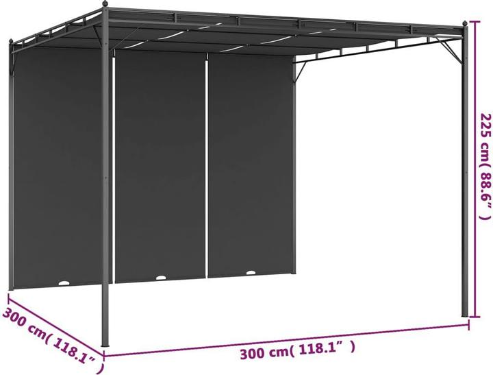 Produktbild vidaXL Gartenpavillon (300 cm, 300 cm)