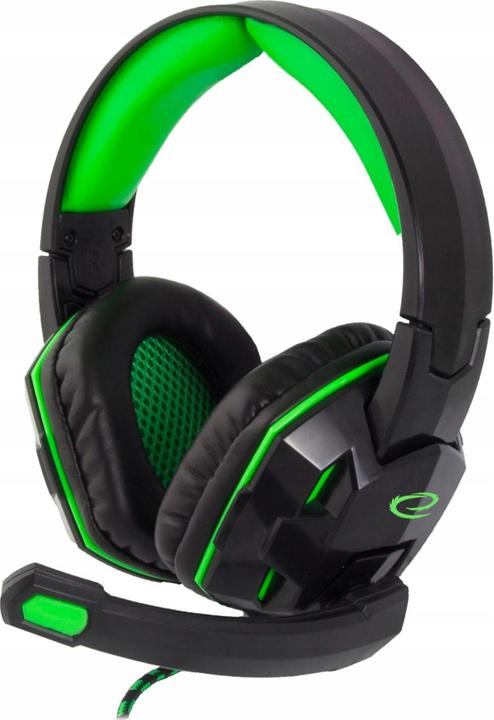 Actual product image Esperanza EGH380 Head-band Black Green (Cable)