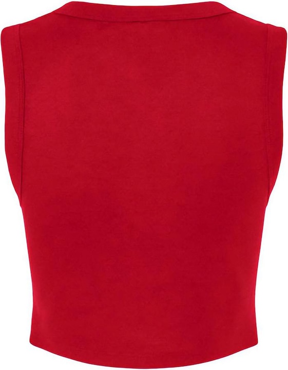 Actual product image Bella Canvas Womens/Ladies Plain Micro-Rib Muscle Crop Top (44 D)