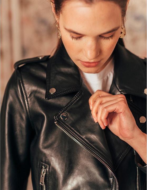 Actual product image La Redoute Collections Leather jacket Gaston (46)