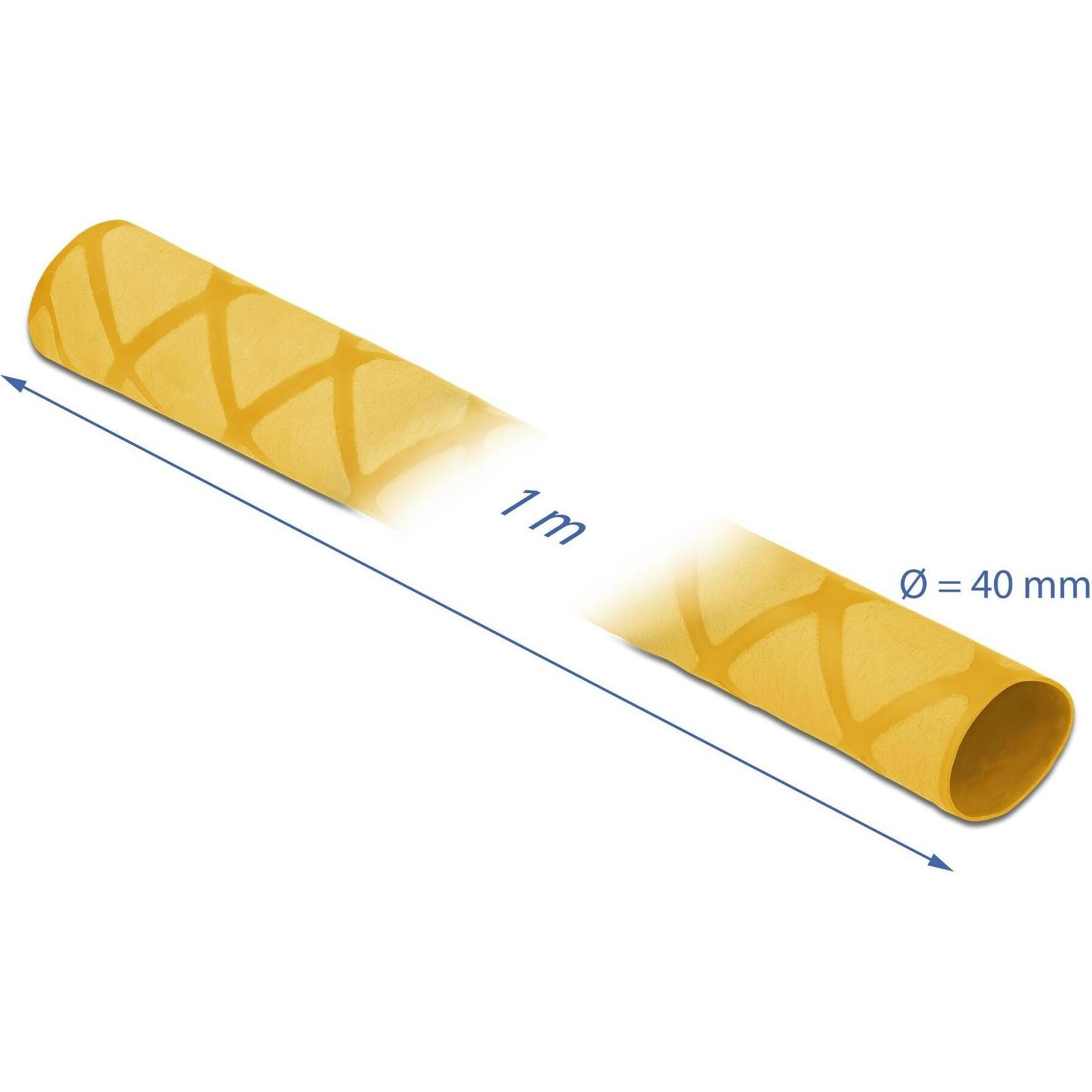 Thumbnail - Delock, Schrumpfschlauch, Schrumpfschlauch X-Muster rutschfest 1 m x 40 mm gelb (1 x)