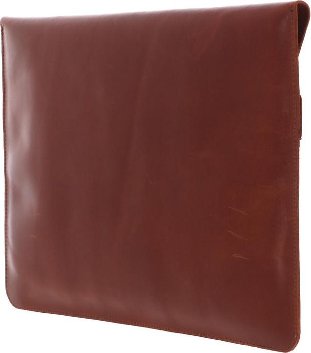 Actual product image Buckle & Seam Leather Laptop Sleeve Terra Cognac (15")