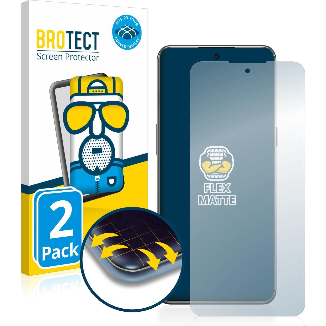 Thumbnail - BROTECT Full-Cover Displayschutz Matt (2 Stück, OnePlus 10 Pro 5G), Smartphone Schutzfolie, Grau