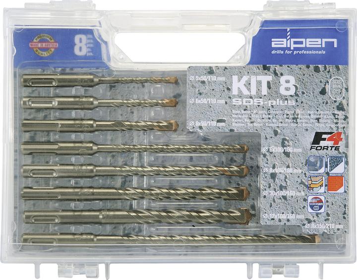 Produktbild Alpen Hammerbohrer Set (5 mm, 6 mm, 7 mm, 8 mm, 9 mm, 10 mm, 11 mm, 12 mm)