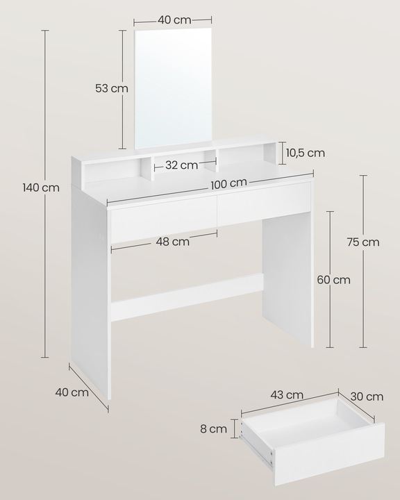Image du produit Vasagle Daisy (100 x 40 x 140 cm)