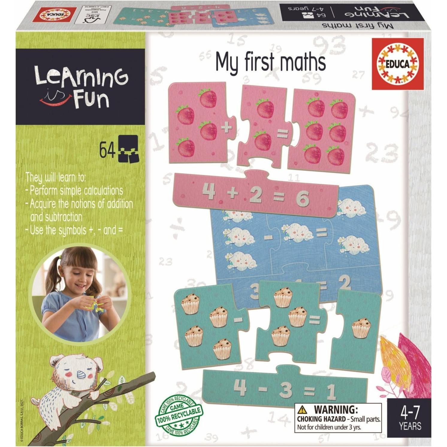 Educa 18837 Puzzle Educational I learn my first maths by playing from 4+ Years