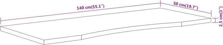 Image du produit vidaXL Schreibtischplatte (140 x 50 cm)