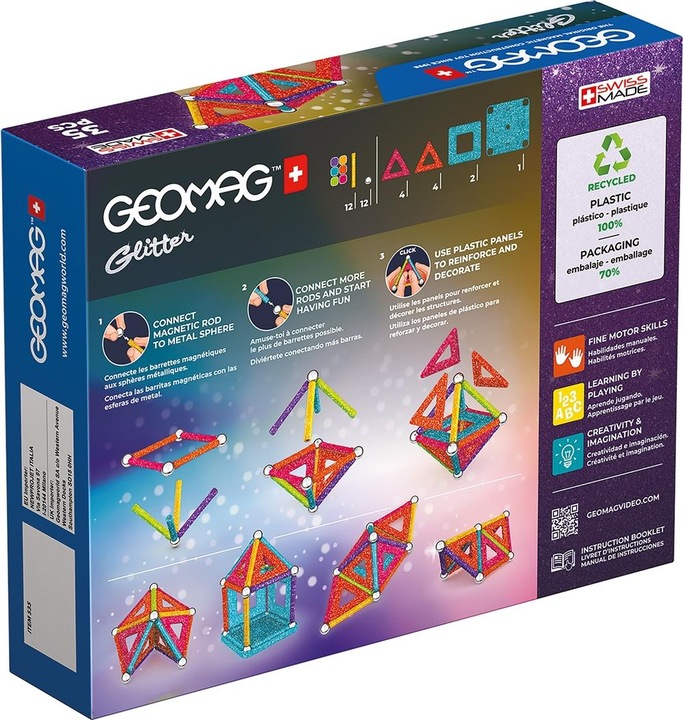 Actual product image Geomag Glitter Recycled