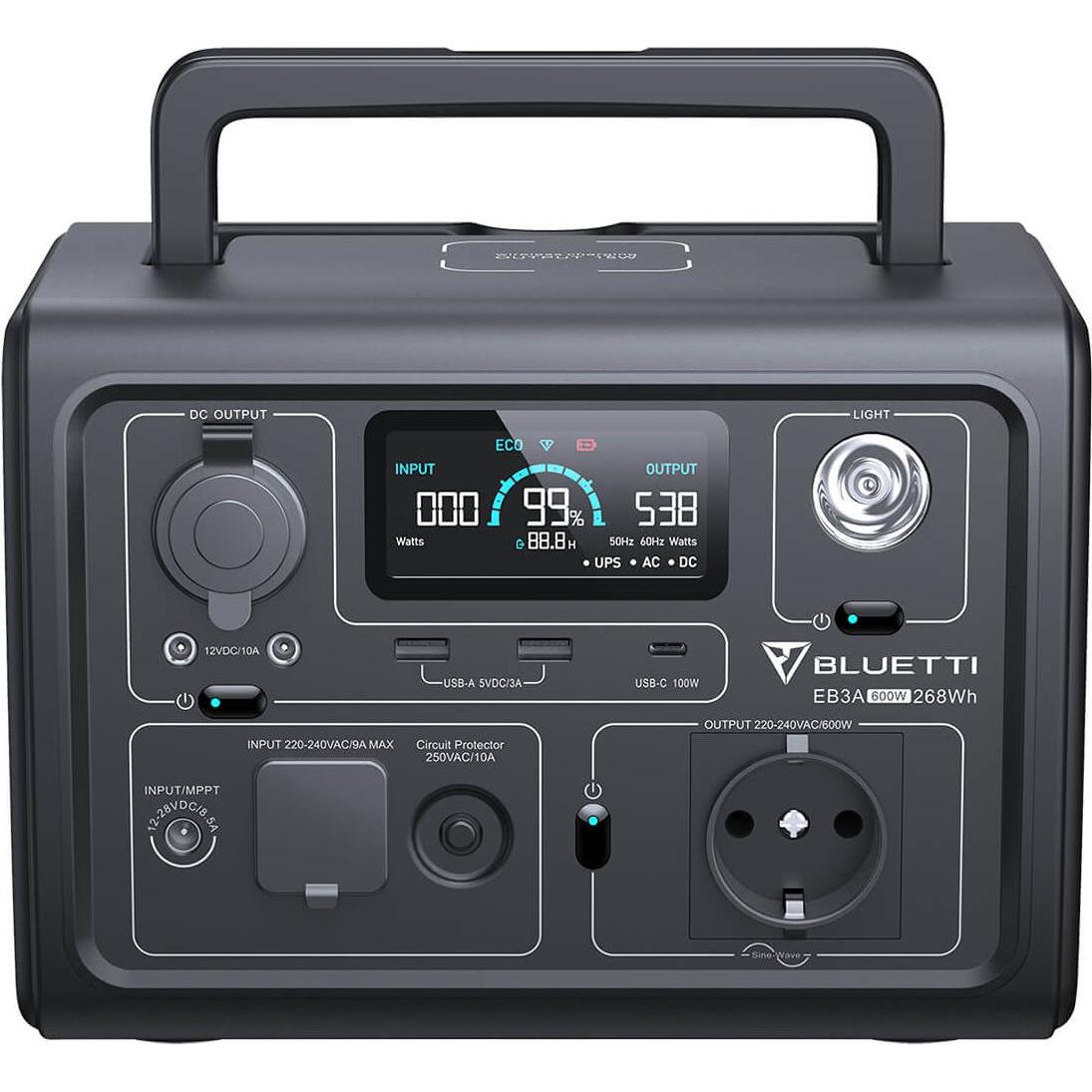 Bluetti, Power Station, EB3A (268 Wh, 4.60 kg)