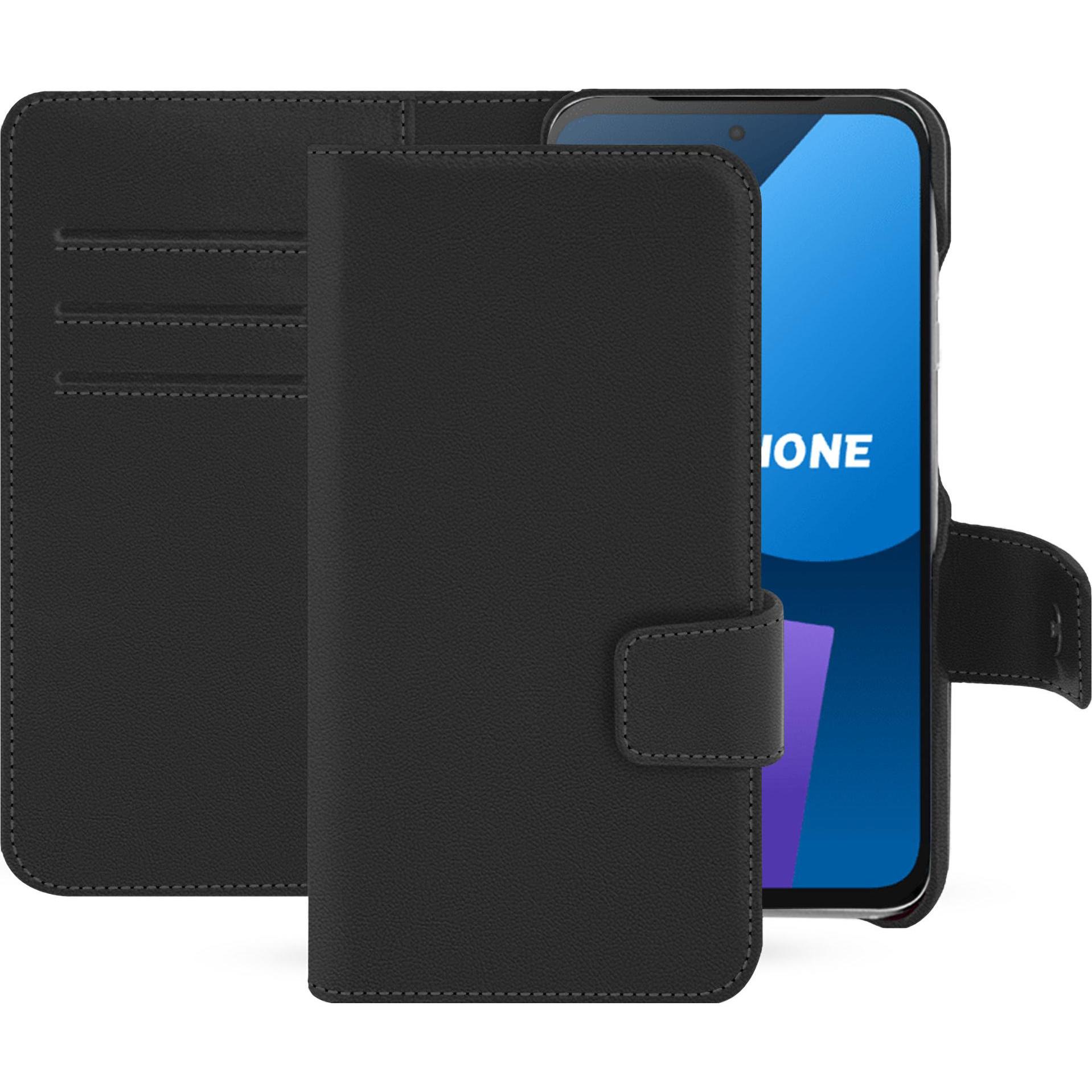 Noreve Lederschutzhülle Fairphone 5 (Fairphone 5), Smartphone Hülle, Schwarz