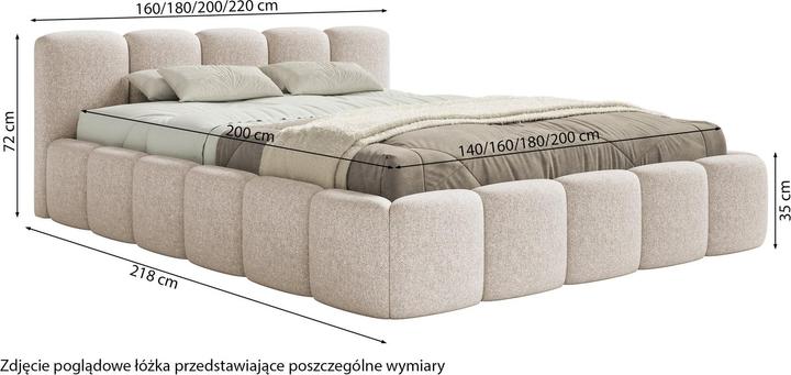Produktbild Selsey Cloudy Low (160 x 200 cm)