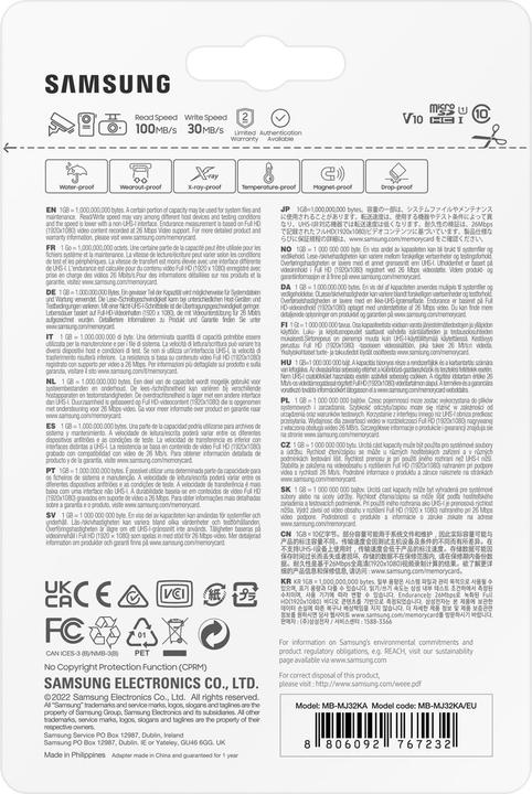Productafbeelding Samsung PRO Endurance (32 GB, microSDHC, U1, UHS-I)