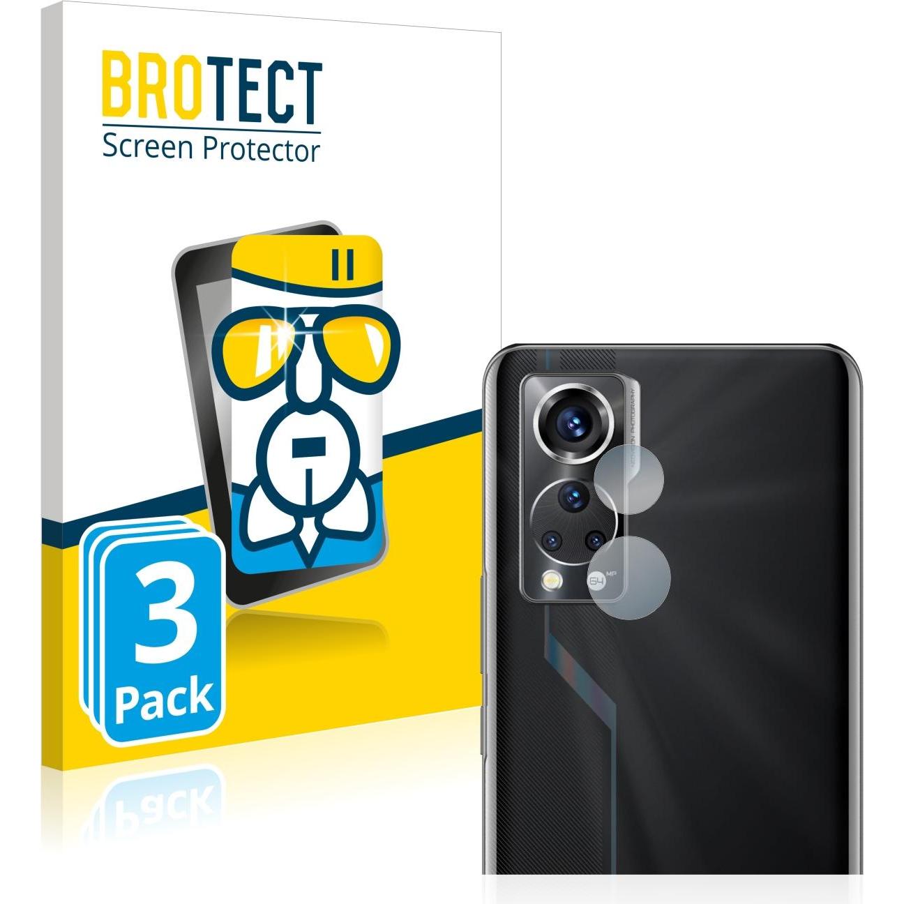 BROTECT AirGlass Panzerglasfolie (3 Stück, ZTE Axon 30), Smartphone Schutzfolie, Transparent