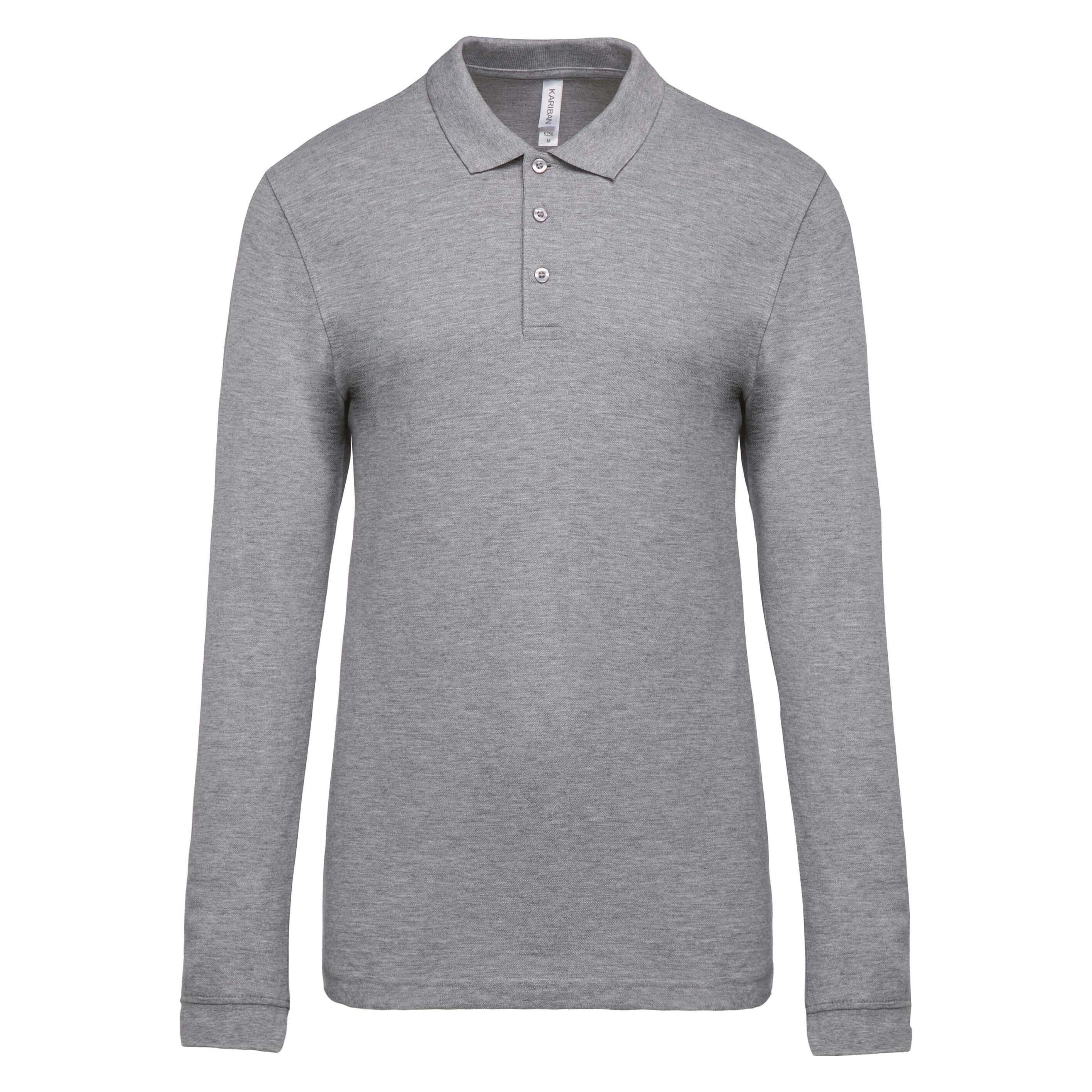 Kariban, Herren, Shirts, Piqué, Grau, (L)