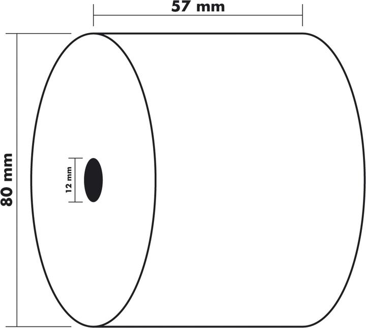 Image du produit Exacompta Rouleau de caisse thermique 57x80mm 76m