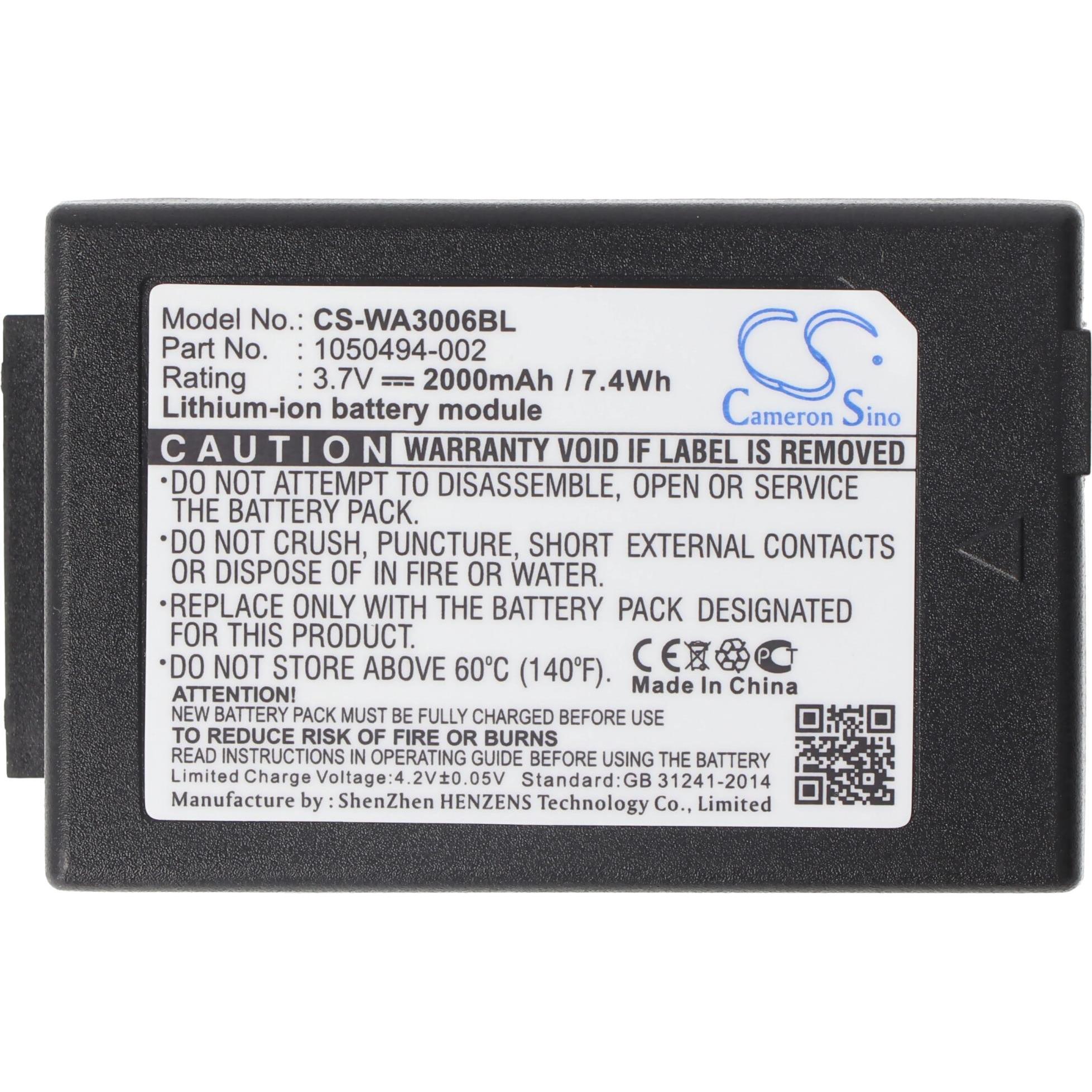 AccuCell Akku für Psion WA3006, Li-ion, 3,7V, Barcode-Scanner Zubehör