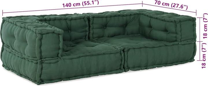 Immagine prodotto vidaXL Modularer Pouf Gestreift Stoff (2 posti)