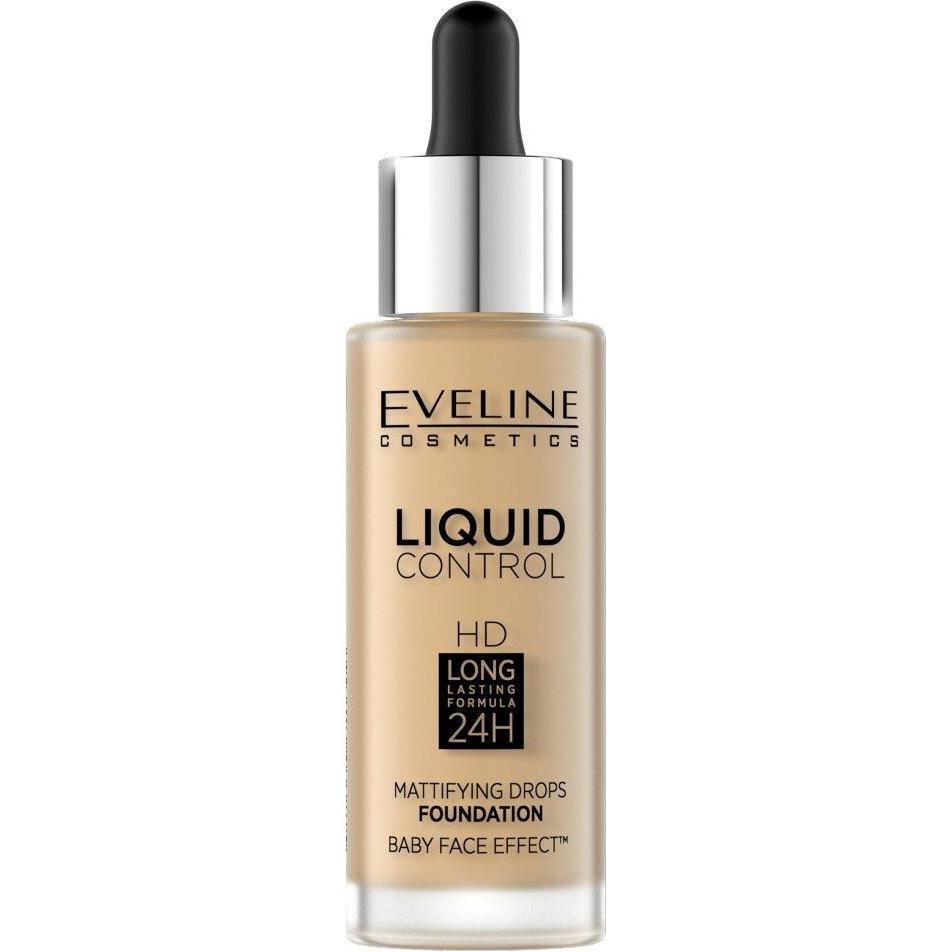 Eveline, Foundation, Liquid Control HD Face Primer mit Tropfer Nr. 016 vanillebeige 32ml (016 Vanilla Beige)