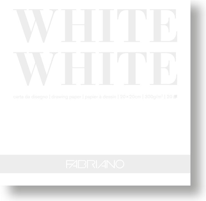 Produktbild Fabriano Künstlerpapier White White 20 x 20 cm, 20 Blatt (20 x 20 cm)