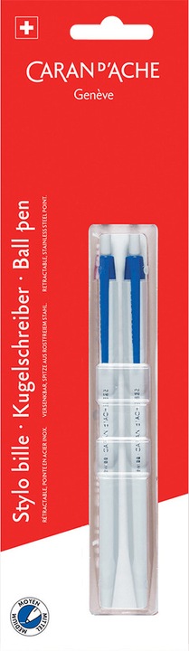 Produktbild Caran d'Ache 824 Kugelschreiber im Blister (Blau, 2 x)