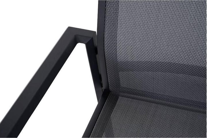 Produktbild Siena Garden Tauro Stapelsessel, matt anthrazit Alu, Textilbezug royal-grey