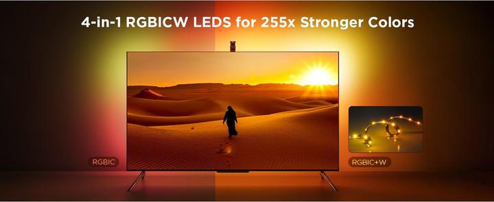 Produktbild Govee TV Backlight (Warmweiss, RGBIC, 360 cm, Indoor)