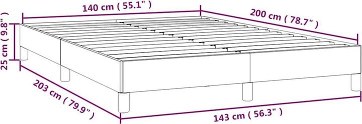 Actual product image vidaXL Bettgestell (140 x 200 cm)