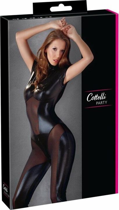 Actual product image Cottelli Collection Wetlook jumpsuit (S)