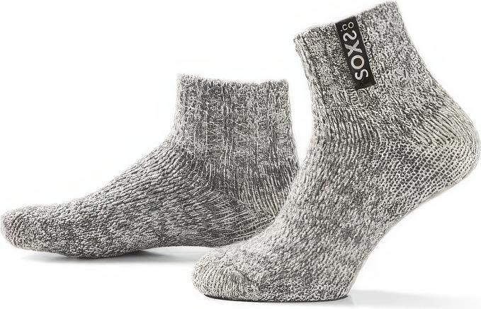 Image du produit Soxs Graue Wolle Herren- & Damensocken Jet Black, Kurzsocke (Une unité par pack, 44 - 46)