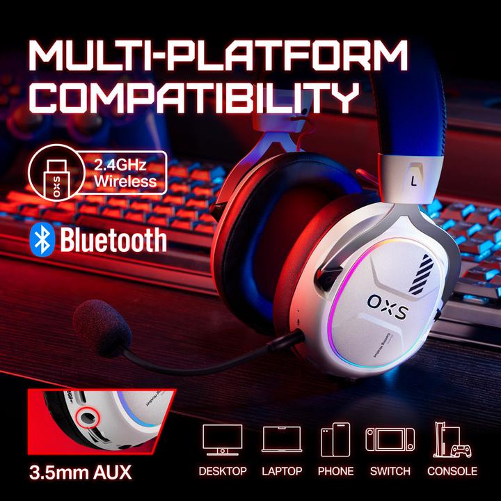 Actual product image OXS Storm G2 Wireless Gaming Headset 7.1 Virtual Surround Sound
