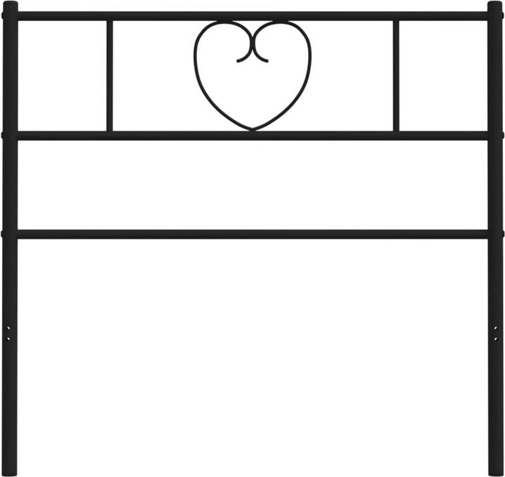Produktbild vidaXL Kopfteil für Bett Bettkopfteil Betthaupt Bettzubehör Metall Schwarz 90cm (95 x 3 x 90 cm)