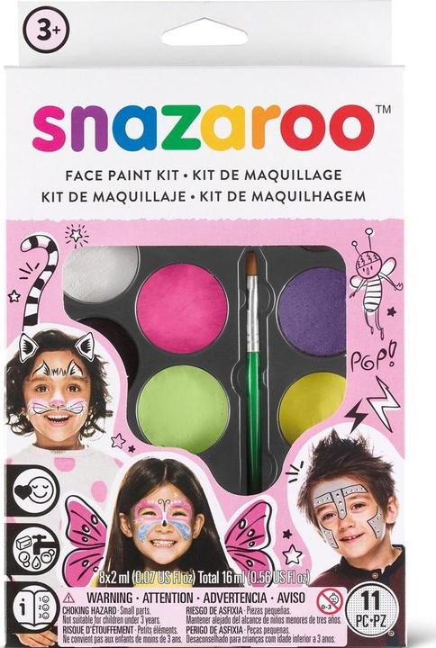Immagine prodotto Snazaroo Kit di pittura per il viso 10 pezzi e libro delle idee (791001)