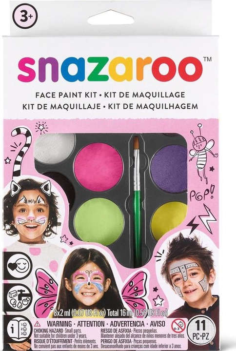 Actual product image Snazaroo Face paint kit 10 Parts & Idea Book (791001)