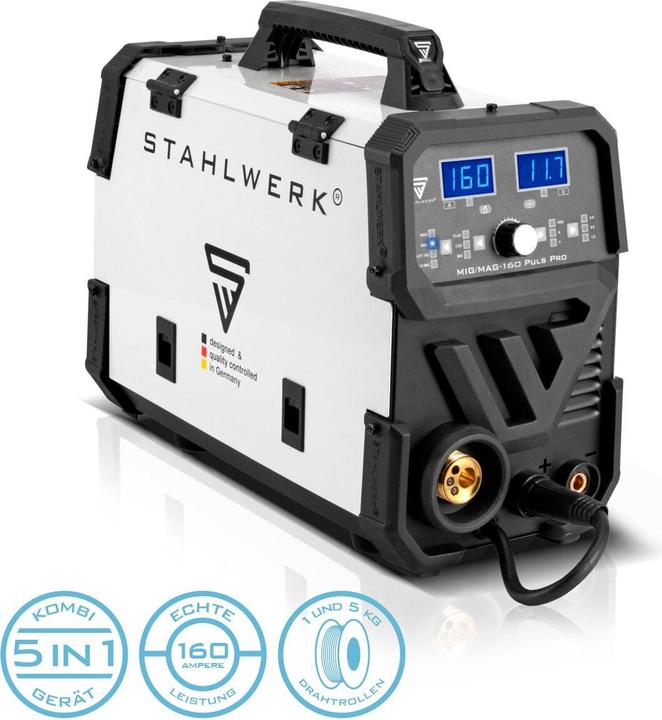 Produktbild Stahlwerk Schweissgerät MIG MAG 160 Puls Pro IGBT Kombigerät mit 160 Ampere