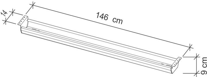 Actual product image Hammerbacher Folding graphite cable tray 146.2 x 9.3 cm for 180 cm table (146.20 cm)