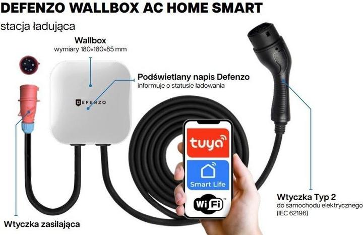 Immagine prodotto Defenzo Casa AC11 Smart (Tipo 2, 11 kW, 16 A, CEE16 rosso)