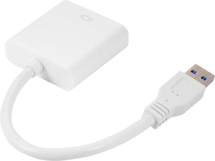 Image du produit JTI Adaptateur USB 3.0 vers VGA - Blanc (VGA)