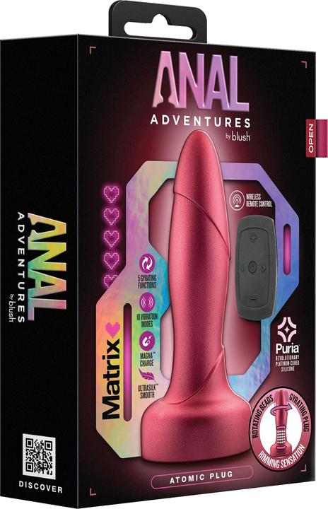 Produktbild Blush Anal Adventures Matrix Atomic Plug Silicone Anal Plugs Ultrasilk Smooth Tapered Tip with Gyrat
