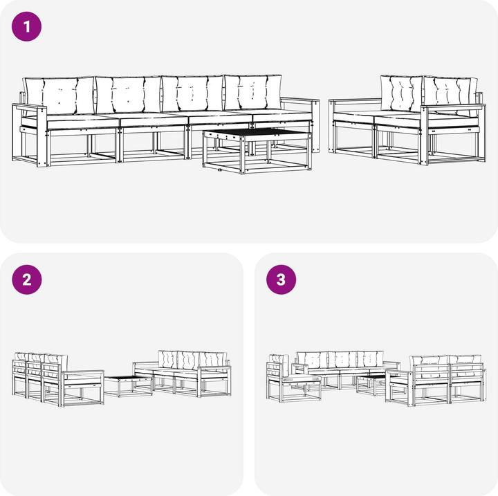 Produktbild vidaXL Outdoor-Sofa