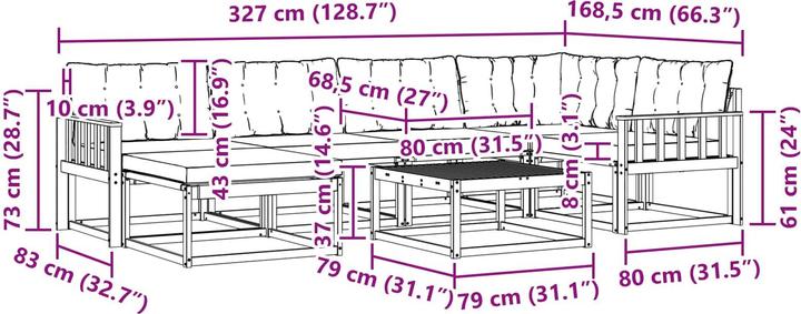 Produktbild vidaXL Outdoor-Sofagarnitur