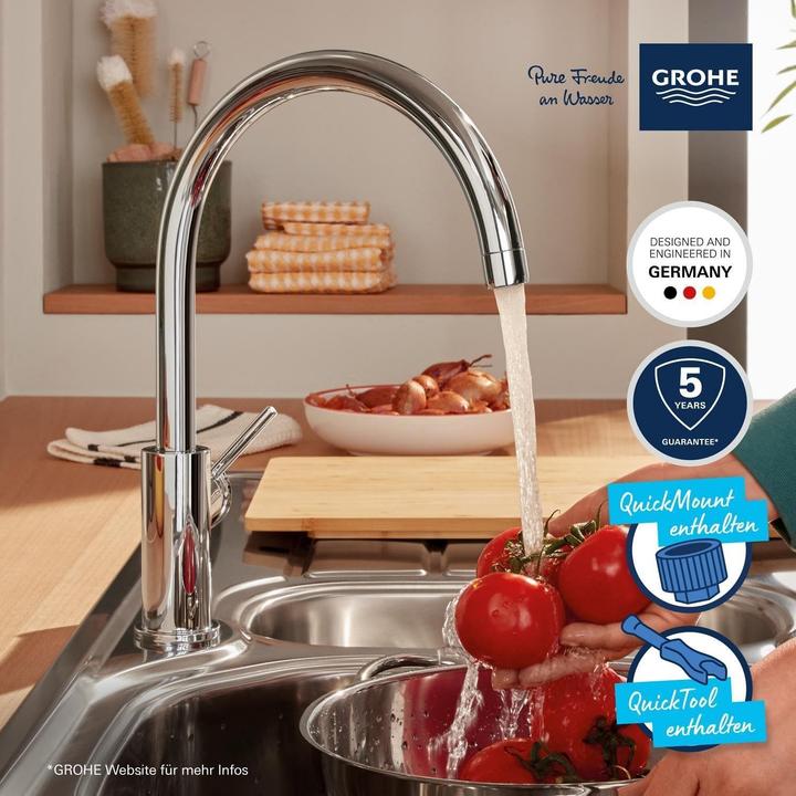 Productafbeelding Grohe Eéngreeps wastafelmengkraan, 1/2"