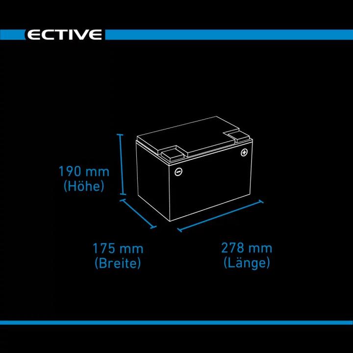 Image du produit Ective DC 80 AGM Deep Cycle 80Ah Versorgungsbatterie (12 V, 80 Ah)