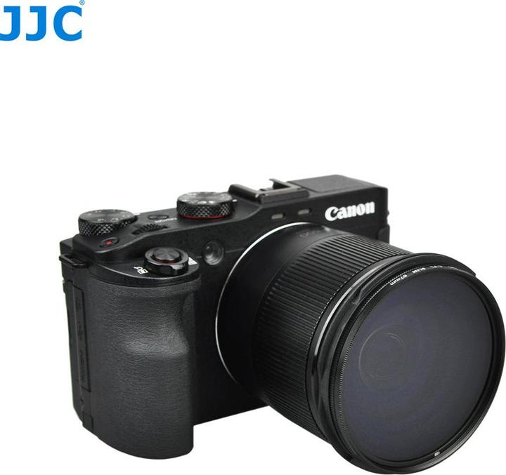 Produktbild JJC LH JDC100 zonnekap (Canon LH DC100 + Canon FA DC67B filter adapter ring)
