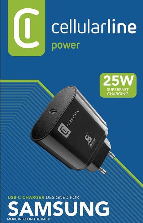 Actual product image Cellularline ACHSMUSBCPD25WK Mobile Device Charger Black Indoor (25 W, 1 portion)
