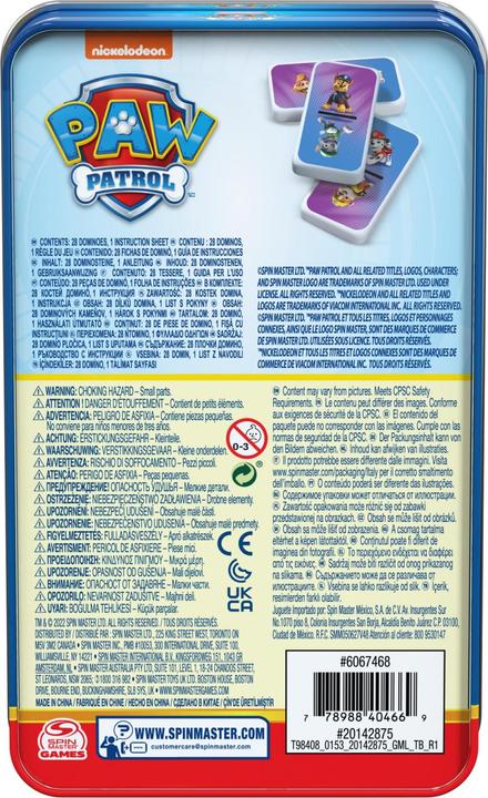 Productafbeelding Spin Master Paw Patrol Domino Metalen Doos