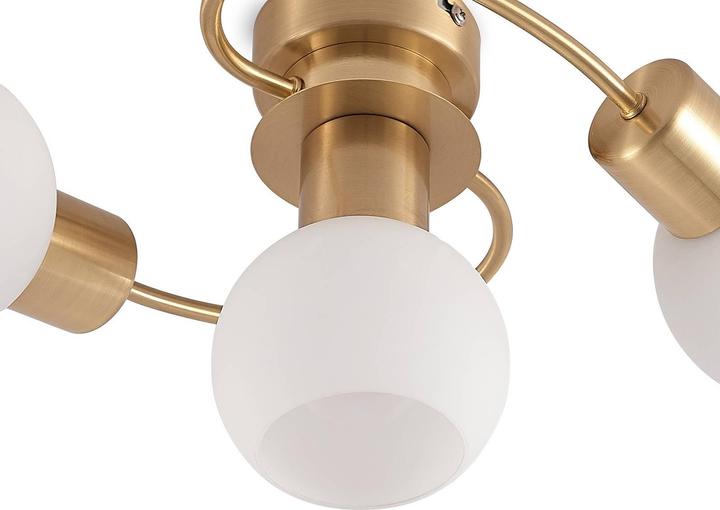 Actual product image Lindby LED ceiling light Ciala, 3fl, brass (1410 lm, E14)